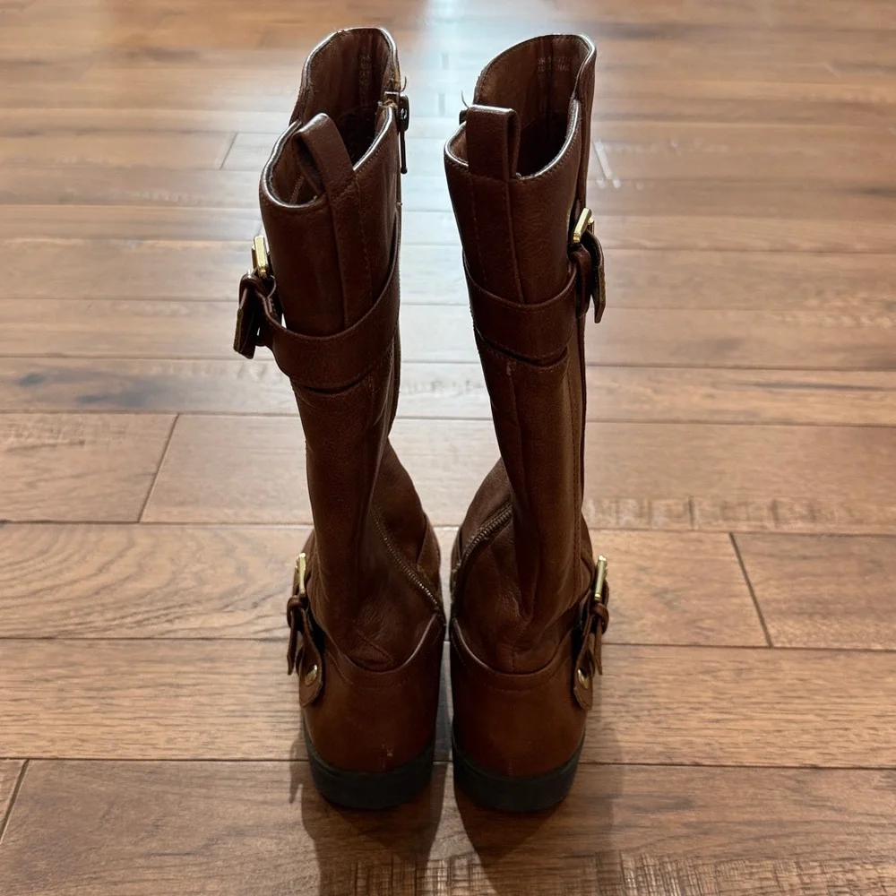 SO Girls Camilaa Riding Boots - Cognac - Size 1 Med